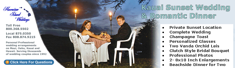 Hawaiian Island Weddings - Kauai